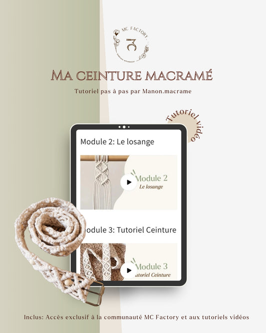 Pass tutoriel: Ma ceinture macramé